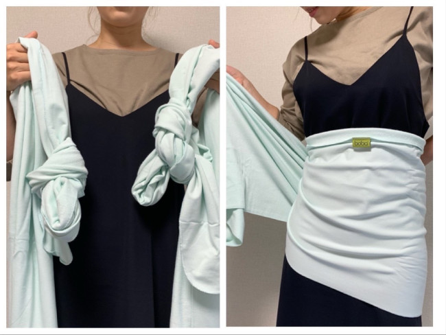 まずは両端を簡単にくるりと結んでおくと、楽チンです