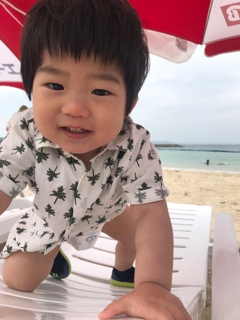 砂浜に拠点を構えてのんびり過ごします
