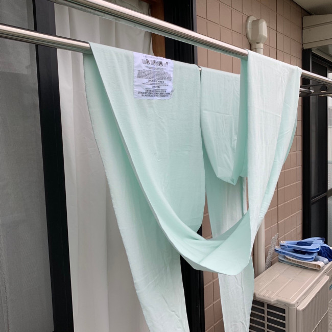 洗濯も、干竿に巻くようにかけておけばすぐに乾きます