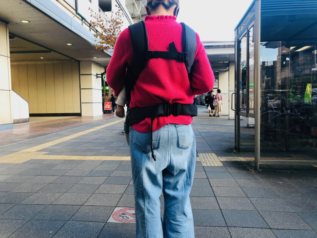 ワンカイエアー装着の後ろ姿はこんな感じ