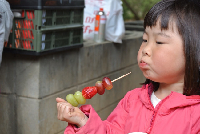 食べやすく、手も汚れないので何でも串刺しがおすすめ