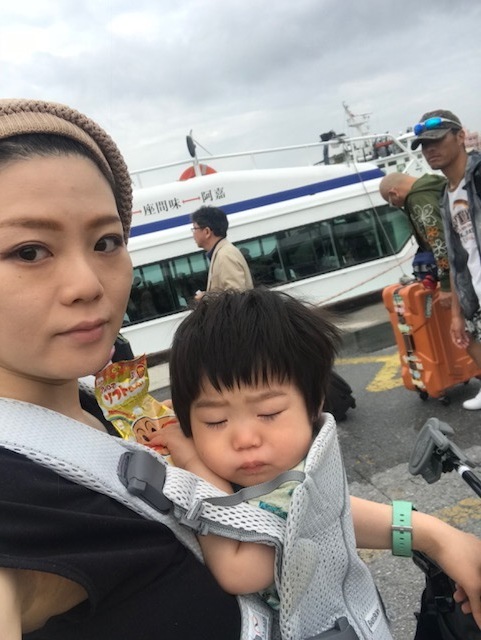 移動はほぼベビービョルンのワンカイエアー。沖縄の気候にぴったりでした
