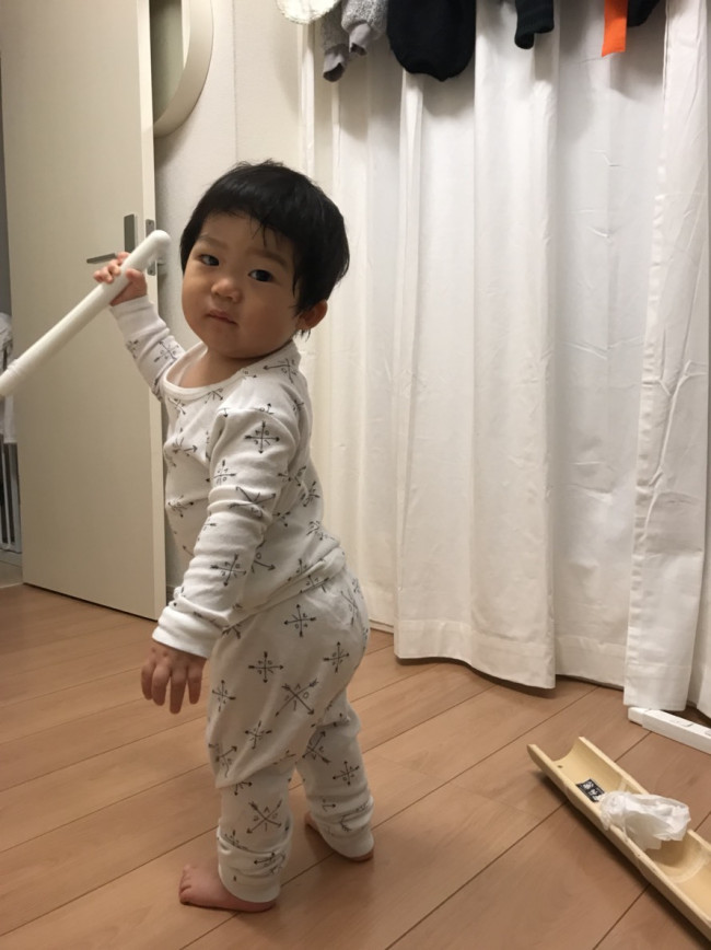 パジャマデビューが大好きなエイデンで、ママも息子も大満足です♡