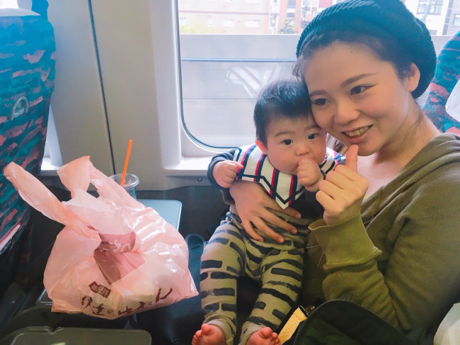 子どもたちのご機嫌を見ながらの移動です