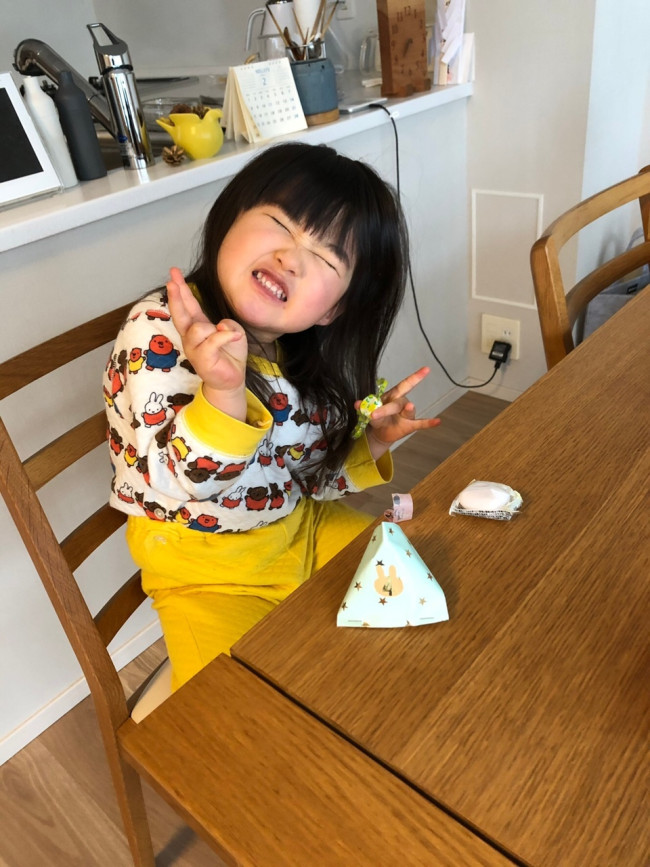 入院中送られてきた元気そうな娘の写真にほっと安心
