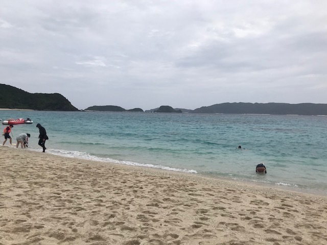 目の前に広がる綺麗なビーチに興奮！