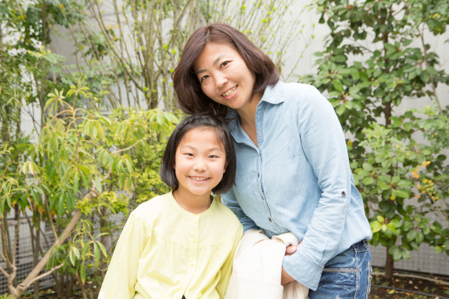 山村由香さん、優波ちゃん（7歳）
