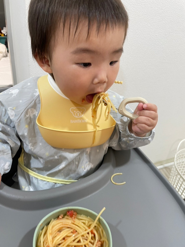 大好きな麺類も、するすると逃げることなく捕まえられるので嬉しい！
